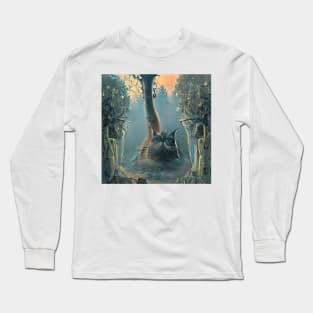 Cat in mechanical jungle Long Sleeve T-Shirt